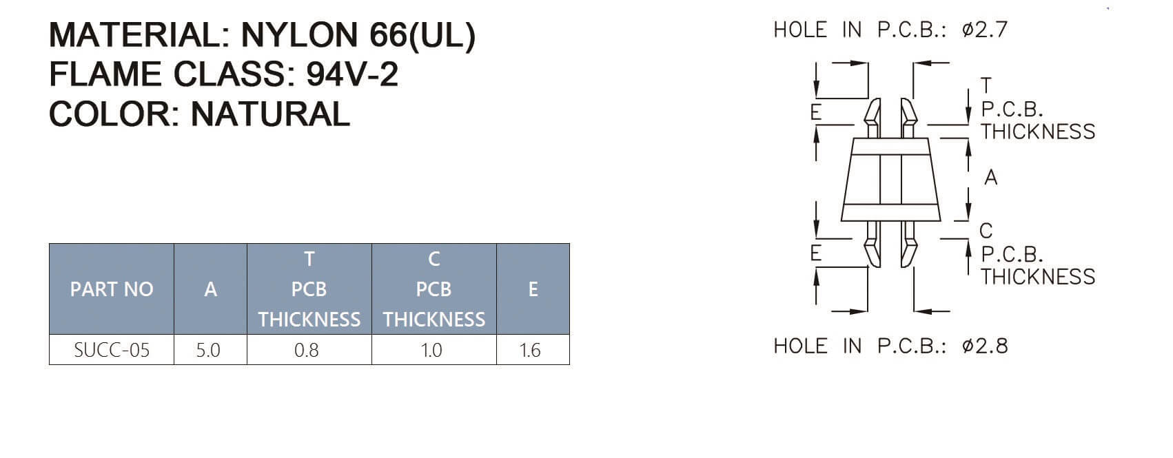 PCB Standoff SUCC-05